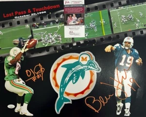 Signiertes Autogramm BERNIE KOSAR & OJ MCDUFFIE Miami Dolphins 16x20 Foto JSA COA - Bild 1 von 9