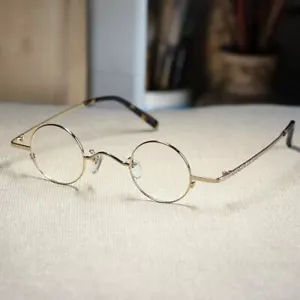 Rundbrillengestell Herren Rundgold Brille Damen Klein Rundbrillengestell - Bild 1 von 7