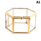 Geometrical Clear Glass Jewelry Box Jewelry Organize Holder Ring Box Accessories