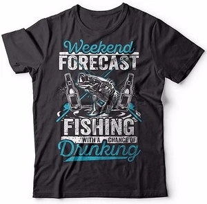 Camiseta de pesca divertida para pescadores pesca con posibilidades de beber camisetas - Imagen 1 de 4