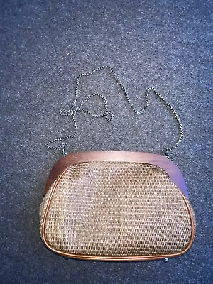 Bolso Bandolera Patricia Nash Tejido Rafia Gracchi Marrón Tabaco Foto 1 de 4