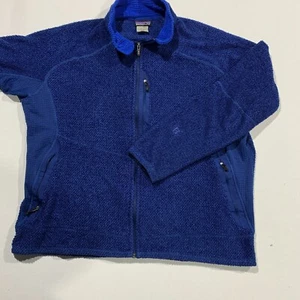Vintage Patagonia Regulator R2 Full Zip Blu Zip Tasca Pile Grid Uomo XXL - Foto 1 di 9