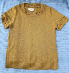 Anthropologie Strickpullover kurzärmelig, Pullover Nackenmanschette Detail Größe S - Bild 1 von 7