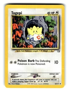 Togepi - 51/111 - Neo Genesis - quasi nuovo - Pokémon TCG - Foto 1 di 2