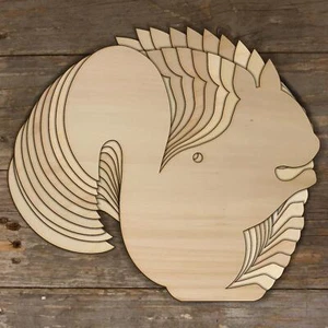 10x Wooden Squirrel Plain Comic Craft Shape 3mm Ply Wildlife Animals - Picture 1 of 4