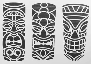 7"x10" Clear Plastic Stencil - Tiki Totem (SC514)***** - Picture 1 of 2