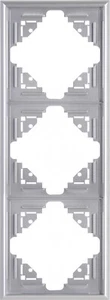 KOPP 309320063 MALTA – Abdeckrahmen 3-fach, Farbe: silber - Bild 1 von 1
