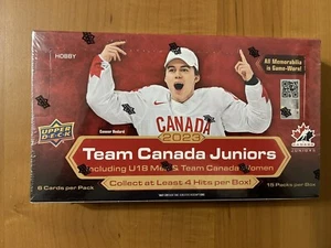 2023 UD HOBBY Team Canada Juniors Sealed Box BEDARD CELEBRINI - Picture 1 of 7