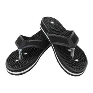 Daiwa Felicity Accu Step Sandals Y Strap Acupressure Nodules Magnetic Therapy - Picture 1 of 6