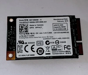 Dell PFHC7 Laptop 80GB SSD LITE-ON DMT-80M6M-11 mSATA  - Picture 1 of 1