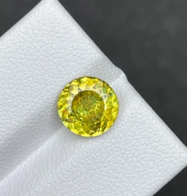 Piedra preciosa suelta esfena amarilla de 2,72 quilates - 9 mm (SH1427) Foto 1 de 3