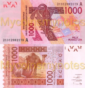 WEST AFRICAN STATES, IVORY COAST, 1000, 2021, Code A, Pick New, UNC - Picture 1 of 3