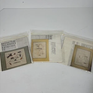 Vtg Canvas Creations Cross Stitch Virginia/ Ches Bay/ Nags Head Patterns (3) - Picture 1 of 8