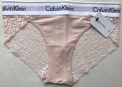 Calvin Klein Bikini de encaje de algodón moderno para mujer - rosa - pequeño - QF4584E-2NT Foto 1 de 2