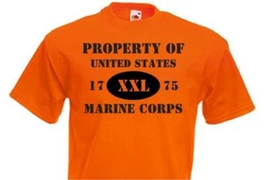 Camiseta Propiedad del Cuerpo de Marines de los Estados Unidos Ejército de los Estados Unidos USMC Entrenamiento -5X - Imagen 1 de 10