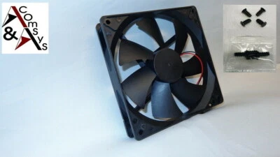 PC Netzteil Lüfter 14cm Fan f. 140x140x25mm DC 12V sehr leise Kühler 140mm Black - Bild 1 von 4