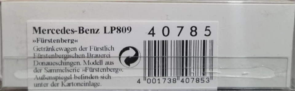 BUSCH 40785 Mercedes Benz LP809 "Furstenberg" - scala H0 - Immagine 1 di 4