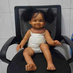 28inch Painted Reborn Girl Doll Kit Dark Skin Toddler Baby Unassembled DIY Toys - Picture 1 of 4