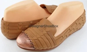 $170 DOLCE VITA RIMA Cognac Leather Woven Designer COMFORT Loafer Flats 6 - Picture 1 of 4