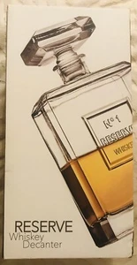 NIB Shannon By Godinger Bohemian Crystal 37 oz Reserve Whiskey Decanter Clear - Picture 1 of 1