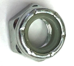 NOS OEM Harley Davidson 3/8"-16 x 9/32" x 9/16" Hex Nylock Jam Nut P/N 7667 NEW - Picture 1 of 4