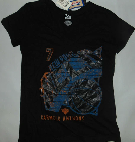 New York Knicks Shirt Large XL Baby Tee Womens Carmelo Anthony MELO Rockets NEW Cover