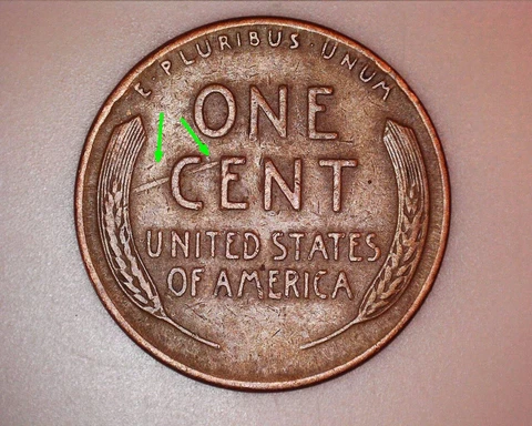 1951  LINCOLN WHEAT CENT -STRIKE THROUGH Cover