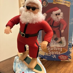 Vintage 1998 Gemmy Animated Singing Hip Swinging Surfing Santa Claus Works Great - Picture 1 of 8