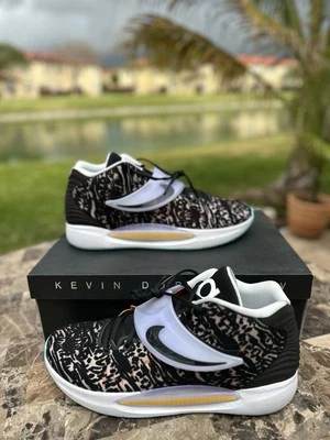 Size 18 Nike KD 14 Mens Basketball Sneakers Black White Copa Melon CW3935-001 - Image 1 of 4