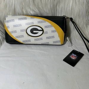 NFL Green Bay Packers Curve Zip Organizer Wallet 8" x 4" x 1" NEW! - Picture 1 of 6