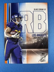 Blake Corum 2024 Topps Signature Class #140 Blue & Orange RC Los Angeles Rams - Bild 1 von 2