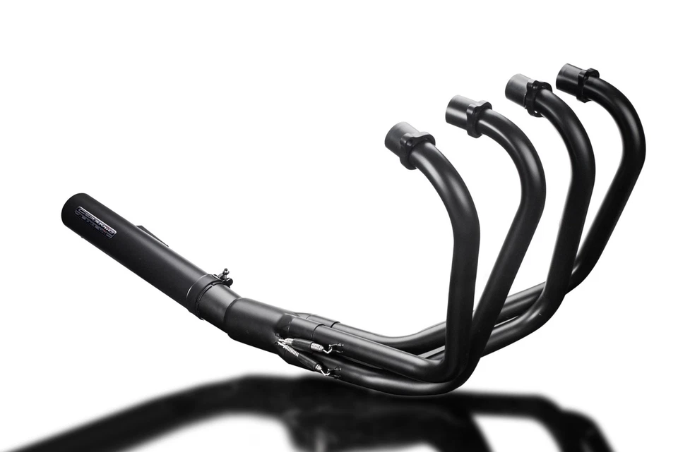 Escape completo Delkevic cerámica negro con silenciador recto clásico para Honda CB500 Foto 1 de 4