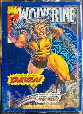 2024 UD Marvel Masterpieces 1992 92 Platino Azul Traxx Variante Wolverine 94-V Foto 1 de 2