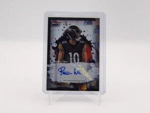 2024 Topps Finest Roman Wilson Rookie Auto Rookie RC #RFA-RW Steelers - Picture 1 of 2