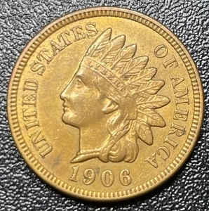 1906 Indian Head Cent 1c Choice AU Details - Picture 1 of 2