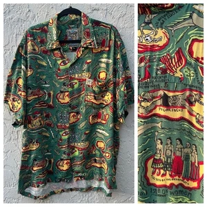 MAMBO Loud Shirt Herren Large Vintage Hawaii Surf Skelett Hula Mädchen - Bild 1 von 9