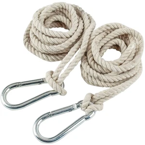 2 Tree Swing Hanging Straps Hammock Rope 13 FT Each with Heavy Duty Carabiner... - Picture 1 of 7
