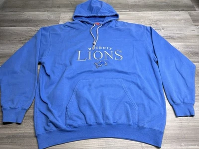 Moletom com capuz vintage Detroit Lions NFL masculino tamanho XL Honolulu azul bordado - Imagem 1 de 4