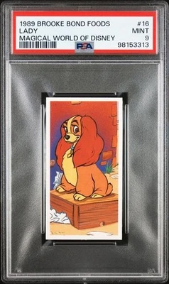 1989 LADY Brooke Bond MAGICAL WORLD OF DISNEY #16 PSA 9 MINT C: 313 - Image 1 of 2