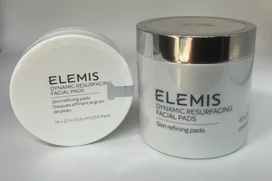 2x Elemis Dynamic Resurfacing Facial Pads- Full & Travel Sz Total 74 Pads Sealed - Picture 1 of 4