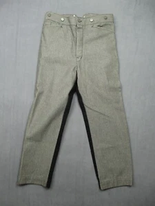 Vtg Wah Maker Mens 32x29 Gray Black Frontier Stripe Pants Jeans USA - Picture 1 of 11