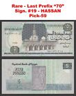 Egipt - 2001 - Ostatni przedrostek - 5 EGP- Pick-59 - Znak #19 - HASSAN - UNC