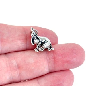 Vintage Disney Sterling Silber 925 Eeyore Esel Charm Anhänger - Bild 1 von 8