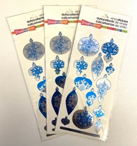 Stampendous Snowflake Ornaments Mirror Silver Stickers 3 Sheet Metallic Stickers - Picture 1 of 1