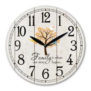 29cm Family Wall Clock Round Hanging Inspirational Tree of Life Home Decor New - Picture 1 of 1