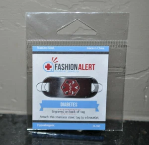 Fashion Alert Diabetes Stainless Steel Tag - Picture 1 of 2