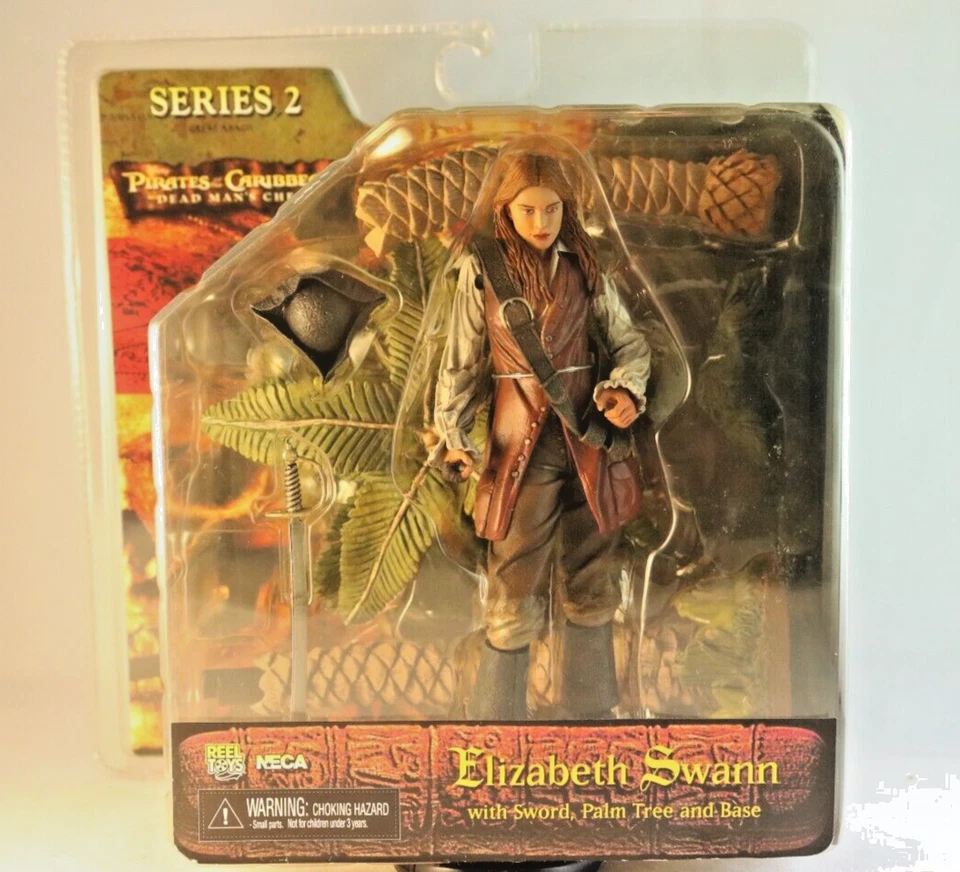 Piratas Caribeño Hombre Muerto Cofre ELIZABETH SWANN Figura Maldición de la Perla Negra Foto 1 de 4