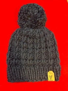 Blue  , Handmade Knit Adult Hat, Removable Pompom, NEW - Picture 1 of 1