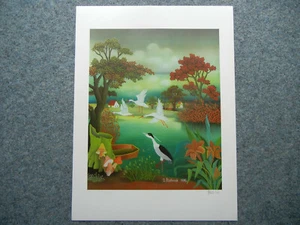 Ivan Stefanek Farblithographie: Am Fluß signiert + nummeriert XXVII / L - Bild 1 von 6