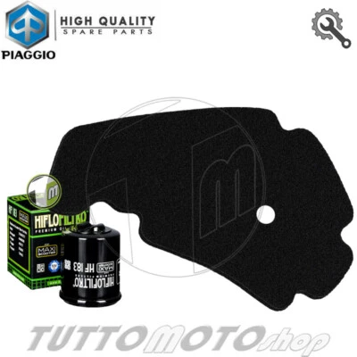 Filtro aria + Filtro olio PIAGGIO Beverly 300 ie ABS E4 2016-2020 / Kit Filtri - Immagine 1 di 4